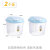 塑料装米桶厨房带盖水箱50斤米缸防潮防虫20斤面粉透明收纳盒 两只装大号