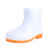 品之德 PVC低筒雨鞋牛筋底低帮雨靴工作水鞋胶鞋 PX--035白色 43码