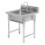 稳斯坦 W5557 商用不锈钢水池 厨房水槽洗碗洗菜盆带支架存储池 加厚120*70*80双槽