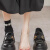 洛玫琳复古英伦风小皮鞋女2024年夏季新款松糕厚底乐福鞋日系单鞋通勤 黑色 36
