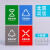 垃圾分类标识贴纸宣传画垃圾桶标志不可回收易腐厨余干湿垃圾指示有害标语提示防水背胶 北京-无图标4张 40x50cm