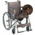 鱼跃轮椅带坐便可半躺居家护理型H059B带椅餐板钢管加固手动折叠老人轮椅车 经济型H058B可折叠【带坐便器】