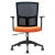 穆运办公家具海绵网布办公椅透汗带扶手工字椅高度承重滚轮电脑椅（送货上门） 橙色工字椅