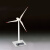 太阳能风力发电机风车模型风场金属摆件 M083C(圆底) 单太阳能板慢转速