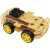 (RunesKee)4轮智能小车底盘配件 适用于寻迹小车/机器人小车/送电池盒测速码盘 4WD 双层4轮小车底盘配件
