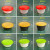 铸固 一次性打包盒 网红菜盒甜品汤粥水果捞彩色盖加厚磨砂耐高温 320透明底+绿盖300套