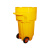 西斯贝尔SYD650移动式应急处理桶聚乙烯材质65加仑有毒物质密封桶CE认证黄色1台装ZHY