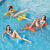 水上气垫  水上浮床成人水上躺椅沙发浮排大人游泳圈泳池充气浮A 遮阳款浮床-红色+打气筒