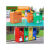 幼儿园涂鸦垃圾桶游乐场卡通垃圾桶户外景区方形分类大号果皮箱 黄色单桶(门板可定制图案)