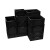海斯迪克 HKCL-262 加厚静电周转箱筐 黑色导电箱塑料物料零件盒 600*400*120mm无盖
