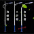 双头市电100w路灯杆新农村户外220v乡村led灯4/5/6/8米公路灯 8米D80W锥形自弯款
