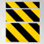 冠峰 宽3cm长46米 黑黄斜纹反光膜反光贴条地贴纸防水安全标识警示GNG-517