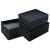 静电方盘黑色物料盒零件工具元件盒塑料周转箱塑胶托盘浅盘胶盘 45号方盘外尺寸：450*300*55mm