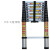 熙尚折叠梯加厚铝合金梯子便携式竹节升降梯子工程梯伸缩梯 欧标单面伸缩梯2.6米缩回74厘米