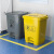 途百医疗垃圾桶医院诊所实验室专用废物黄色污物桶商用带盖 脚踏款20L