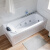 ASNAGHI 亚克力小户型家用单人按摩浴缸独立式长方形恒温加热网红浴缸 空缸（左裙）加厚型 1.2m