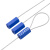 蓓尔蓝 一次性抽紧式钢丝封条 货运集装箱水电表防伪铅封 蓝色（100条） BQA12103