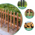 工品库 户外木栅栏 围栏栅栏 花园草坪篱笆 庭院院子隔断护栏 100*60*90板厚15mm