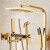 RAYTOTODTOTO淋浴花洒套装家用浴室全铜金色恒温淋浴器卫生间淋雨喷淋头 按键豪华金---恒温款