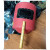 手把电焊面罩 电焊帽焊工面罩面具加大隔热防火加厚造船 红色手持1.2 红钢纸厚度1.2毫