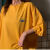 索宛亦（SUOWANYI）夏季潮学生七分袖T恤女闺蜜装网红衣服宽松ins上衣 杏色 S 适合60-85斤