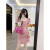 维伦凯Leathercat连衣裙女2023夏季新款法式甜美高端精致小个子包臀裙 粉色 S