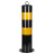 朋力安 钢管警示柱 反光防撞隔离柱 道路安全防护立柱 75cm加厚黑黄带环