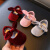 迪士尼（Disney）婴儿鞋女宝宝周岁公主鞋软底鞋学步春秋季外出防掉鞋7-9-11个月13 酒红色 胶底 内长12cm