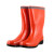 3531中筒雨鞋女款612带反光安全环卫靴清洁工中帮雨靴 橙色 40