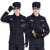 海斯迪克 HKZJ-33 保安服 工作服作训服执勤衣 秋冬长袖套装+标志+腰带+帽子 175