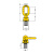 台湾YOKE原装进口万向旋转吊环8-271-004万向吊环英制美制吊点合金钢 黄色 M10 3
