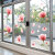 3d立体墙贴画防撞玻璃贴窗花贴阳台厨房门贴纸卫生间窗户贴花装的 粉'色玫瑰2'套