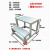 亿顺量鑫 定制铝制平台梯踏步梯铝合金踏台移动梯凳铝合金台阶定制登高工业梯子（货期7天） 600*600*500mm（载重225kg）