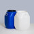知旦塑料堆码桶50L手提桶试剂液体桶610808白色方桶