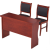 彩芷 会议室会议桌椅组合1.2米油漆木皮条形培训桌办公桌子 不包安装 60长-60宽-50高桌子+4把椅子