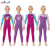 DIVE SAIL 2.5mm加厚儿童泳衣冬季防寒保暖连体长袖游泳潜水服 前开拉链  紫红长袖（加厚保暖）（M151572） XL(建议130-138cm/24-32kg)