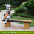户外卡通动物坐凳摆件布朗熊长颈鹿座椅雕塑景区公园林幼儿园装饰 Y-1505-2多人斑马坐凳 -含