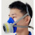 防毒口罩防有机有害气体防硫化氢面具喷漆化工打农药面罩 卡其色