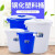 定制适用大号垃圾桶户外塑料酒店餐厨工业商用圆形带盖大容量收纳 180型(100升)+盖 (白色)