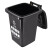 金诗洛 塑料分类垃圾箱 户外厂房垃圾桶 上海分类垃圾桶 黑色干垃圾 加厚50L JM0083