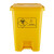慎固 加厚脚踏垃圾桶 小区实验室废物回收箱结实耐用污物桶 黄色15L垃圾桶【脚踏式】