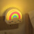 凡丁堡（FANDBO）彩虹声控小夜灯语音控制定时调光儿童起夜灯喂奶灯卧室插电床头灯 高配款-定时+手机连接+遥控