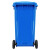 鲁识 LS-ls22 户外垃圾桶新国标带盖大号物业环卫分类垃圾箱 240L蓝色-可回收物