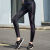 CINESSD压缩裤女E款田径运动跑步护膝马拉松健身速干透气紧身裤春夏 黑色 XL(65-75公斤）