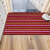 KAYE日式入户家用卧室进门门口垫子房间脚垫简约轻奢客厅加厚条纹地垫 炫彩 - 褐色 77x113 cm
