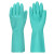 阿力牛 AST-031 丁腈橡胶手套耐磨防滑防化防护劳保经济型高性能长筒手套 绿色不加绒款 L 