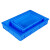 塑料方盘长整理箱方形周转箱收纳盒零件盒浅盘养殖盘叠摞工具盒 1号方盘 蓝色370*250*63mm
