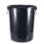 艾科堡 大号垃圾桶户外环卫商用厨房加厚大容量带盖圆形塑料桶 黑色无盖160L