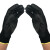 海斯迪克 黑色涂掌 pu浸胶浸掌尼龙13针涤纶防滑手套 M码