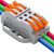 捷诺立(JNL) N47 拼接式电线接线器可固定快速接线端子对接头器快速并线神器 PCT-223-3P 50只装
